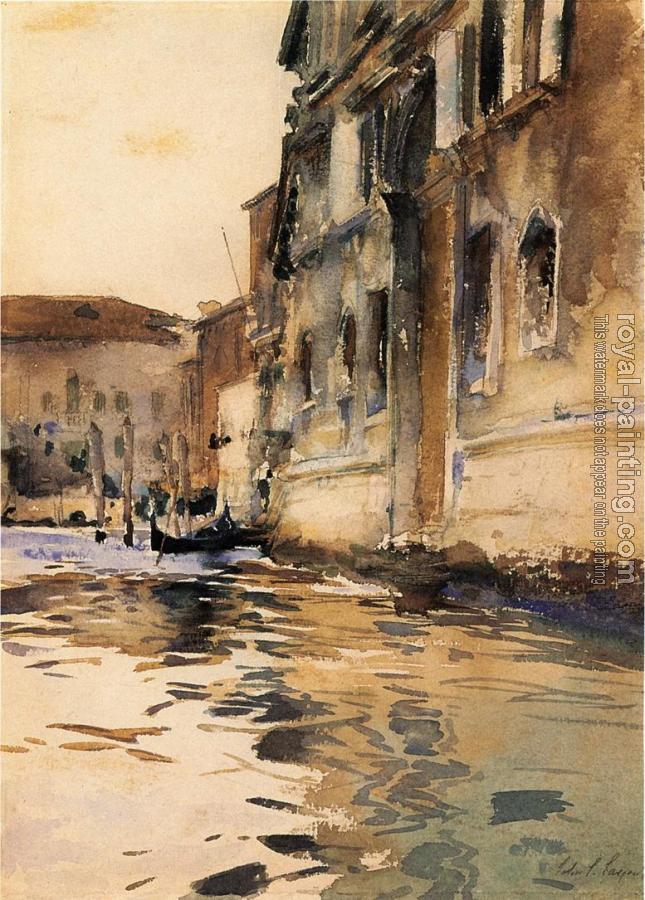 John Singer Sargent : Venetian Canal, Palazzo Corner